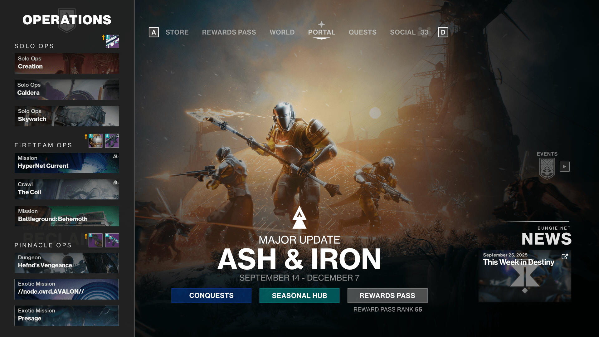 Ops tab. Instantly quickplay any of the missions featured daily for quick access. Also display featured loot of the day which is a guaranteed drop.